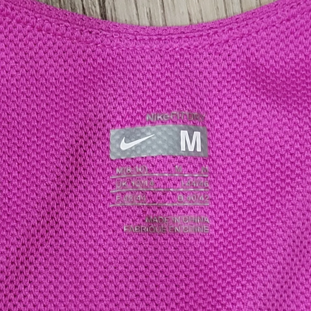 Nike Womens Dri-Fit Purple Pink ‎ Workout Gym Sleeveless Top Tank Size Medium